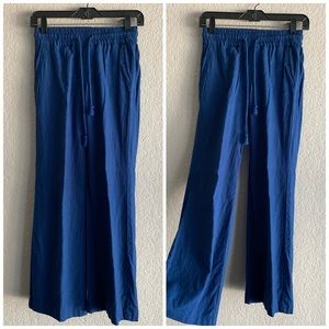 NY&C XXS Petite Blue Linen Pants
